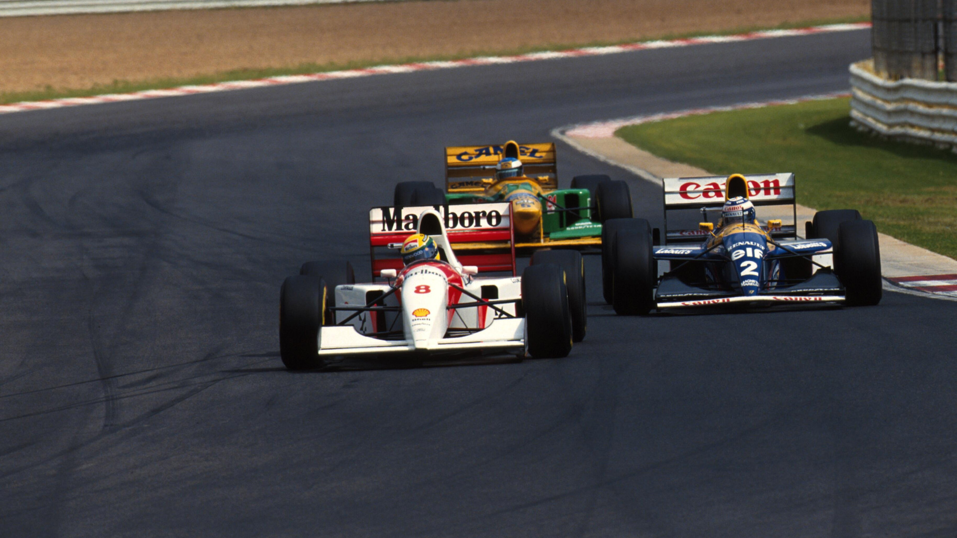 F1: Senna, Prost and Schumacher in South Africa Grand Prix